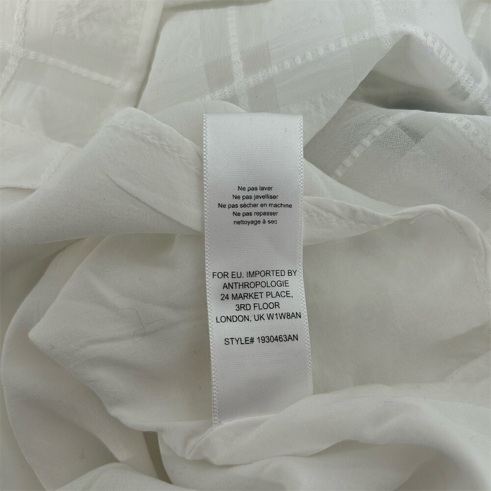 NWT Anthropologie Current Air Piper Windowpane Tank Top White Medium - Picture 8 of 9